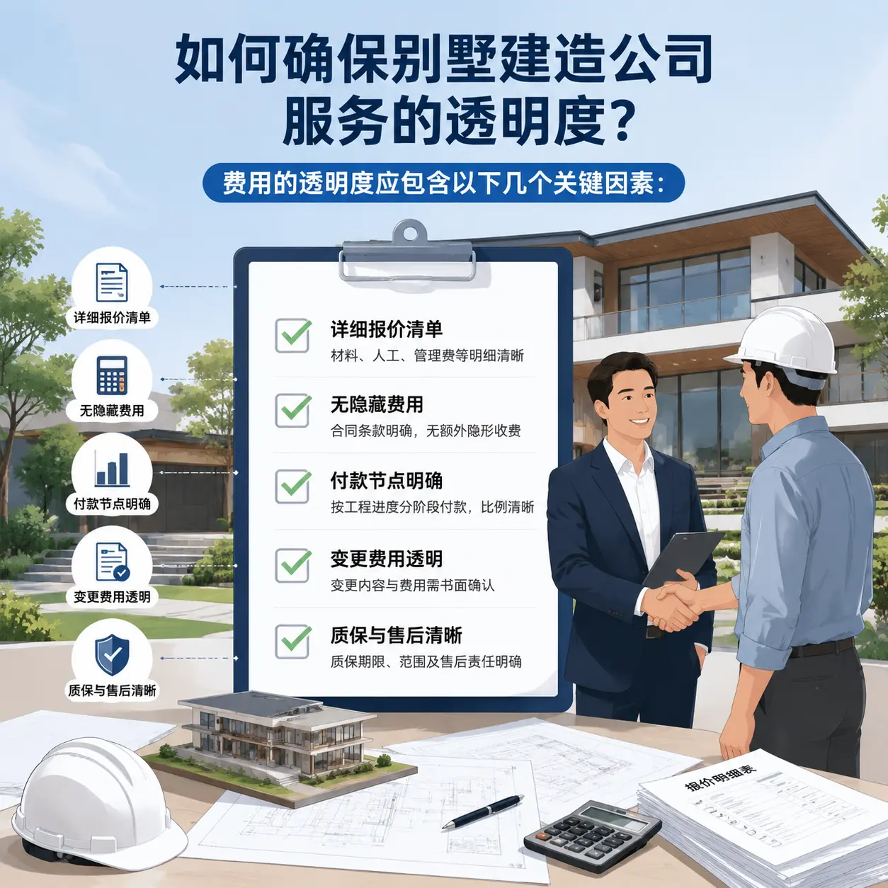 在 思南 如何确保别墅建造公司服务的透明度？