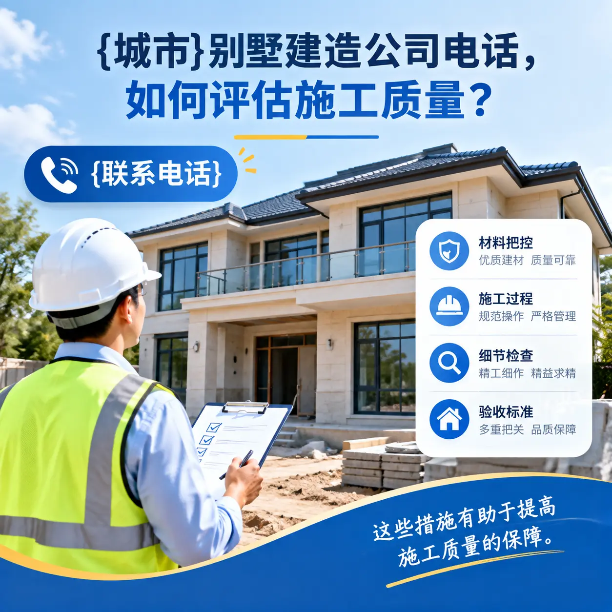 思南别墅建造公司电话,如何评估施工质量?